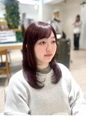 ロングレイヤー×ラベンダーブラウン