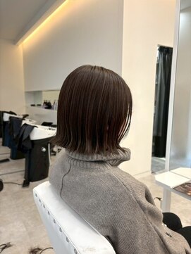 ジュベ 別府店(juve.) 別府ショートボブ顔まわりレイヤーカット髪質改善カラー30代
