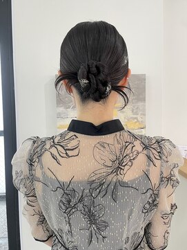 ウル 岡山駅店(ULu.) 結婚式ヘア二次会ヘア編みおろしカチモリシニヨン岡山ヘアセット