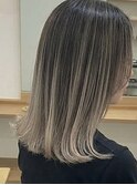 くびレイヤー グレーベージュ 白髪染め 白髪ぼかし 髪質改善