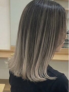 ランプ(Lamp) くびレイヤー グレーベージュ 白髪染め 白髪ぼかし 髪質改善