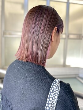 ロジェ(loje) 20代30代40代 ミディアムボブ/ワインレッドカラー/イメチェン