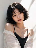 ノラ シブヤ(NORA)&nbsp;小顔ミディアムパーマミディアムデジタルパーマボブパーマ前髪