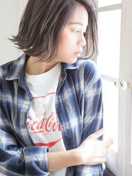 パティオンツー(PATIONN2) バレイヤージュウェット&ドライ外ハネ前下がりシースルーボブ