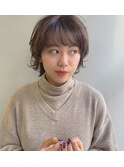 clan<色っぽふんわりミディ　アッシュカラー＞