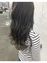 ヘアデザイン ソラ(Sola)&nbsp;ミドルグレージュハイライト×ふんわりウェーブロング