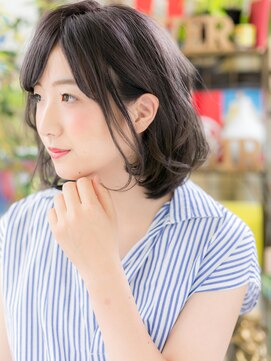 カバーヘア イヴ 戸頭店(COVER HAIR EVE) ★ネイビーカラーx無造作ワンカール抜け感ヘア30代40代50代★7