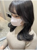 【韓国カラー】ダークラベンダー×くびれヘア