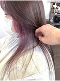 ピンクパープルのイヤリングカラー♪ニュアンスカラー♪