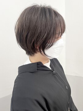 エヌプラス(N+) 黒髪グラデヘアーオリーブグレー小顔に見せるヘアココアベージュ