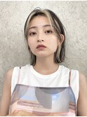 前髪インナーカラーフェイスフレーミングミルクティーベージュ