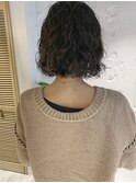 【三ツ井純】くるくるボブパーマ ほつれパーマ ダークブラウン