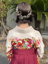 ナカオコアフュール(NAKAO COIFFURE) 卒業式ヘアセット　袴　金箔アレンジ