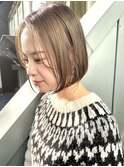 NUDEハイトーン10代20代30代40代 切りっぱなしボブ 前下がりボブ