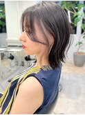 くびレイヤーエモージュ前髪ミディアムボブインナー