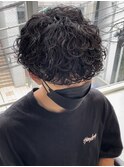 波巻きパーマメンズパーマメンズヘアツーブロックツイストパーマ