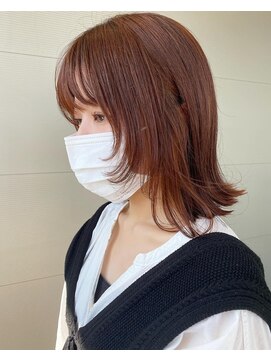 イースタイル 志都呂店(e-style com’s hair) フェイスレイヤーとオレンジカラー