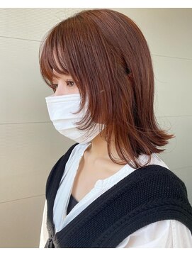 イースタイル 志都呂店(e-style com’s hair) フェイスレイヤーとオレンジカラー