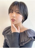 20代30代40代おすすめ 丸みショート 耳掛け 小顔 似合わせ