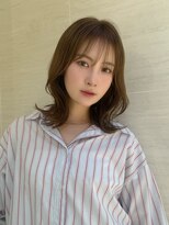 オーロ(ORO)&nbsp;小顔くびレイヤー大人ブラウンセミディ♪