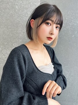 ロンド ジュルード 名古屋(Lond jeloud) ショート ボブ インナーカラー 韓国風5513