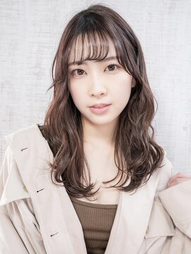 シド 表参道(s.i.d) セミロングレイヤー/ひし形レイヤー/ゆる巻き/シースルーバング