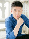 mod's姪浜/アップバングツーブロック刈り上げフェードスタイルi