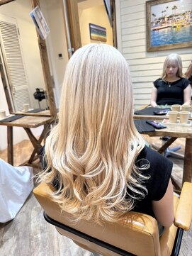 ヘアリゾート バルボア アイランド(hair resort Balboa Island) ロング×ホワイトブロンド