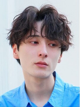 フィフス 天神大名(fifth) 天神大名シャドウパーマメンズパーマセンターパートウルフ30代