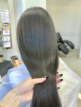 ヘアー アイス 御器所本店(HAIR ICI) 20代30代40代大人可愛いオリーブカラー髪質改善トリートメント
