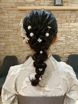アロマ ヘアー ルーム 新宿店(AROMA hair room) 成人式/卒業式セット☆編み込みアレンジ/シニヨン/和装/袴/上品