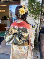 ファーレンピュアスウィート(fahren-pure-suite)&nbsp;振袖着付けメイクヘアアレンジ編み下ろし