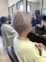 美容室 びゃんびゃん 社店&nbsp;白髪ぼかし/ダブルカラー/イメチェン/ミルクティーブロンド