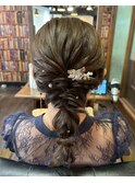 編み下ろし/編みおろし/ヘアセット/ヘアアレンジ/顔周りカット