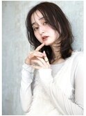 大人可愛い20代30代40代50代小顔レイヤーセミロング