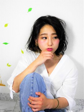 トモズヘアデザイン(Tomo's Hair Design) 【tomos】ウエット感のあるルーズボブ　担当naoya@