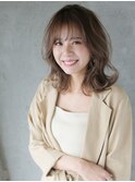王道くびれセミディ＃アッシュカラー☆外ハネ【nanana parena】