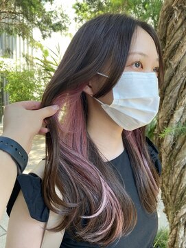 フォンズ(FONS) イヤリングカラー インナーカラー 暖色カラー ピンクカラー 学割