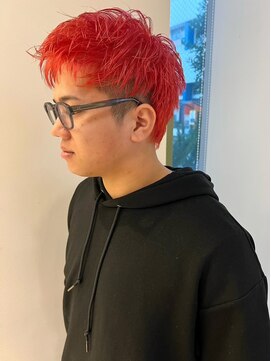 アデプト 金町店(adept) 【adept金町店 軽米スタイル】ツーブロック×ワインレッド