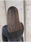 切りっぱなし　ハイライト　くすみベージュ　おおたかの森