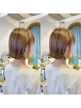 ロンドアベニール 北千住(Lond avenir) 切りっぱなしボブ　ブリーチなし　イメチェン　北千住