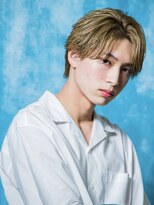 オーシャントーキョー(OCEAN TOKYO)&nbsp;ハイライトミルクティーベージュツーブロックメンズマッシュ