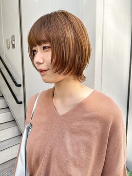 カフ(CAF) CAF松本/ショートウルフ/ベージュカラー/大阪/心斎橋