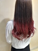 アズール 草加(azule)&nbsp;グラデーションカラー　レッド　スモーキーベージュ