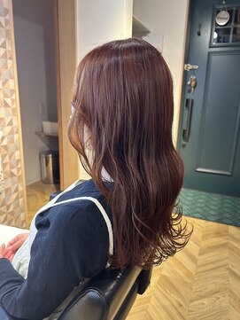 カラン(hair design Kraan) ミディアムカラーオレンジ