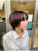 ショートウルフ　レッドバイオレットカラー