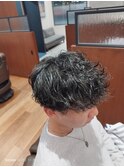 波巻きパーマスタイル