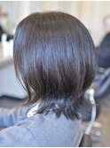 レイヤーボブ/外ハネ/30代/40代/大人スタイル/黒髪