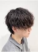 ニュアンスパーマ/韓国マッシュ/ダークアッシュ/ベリーショート