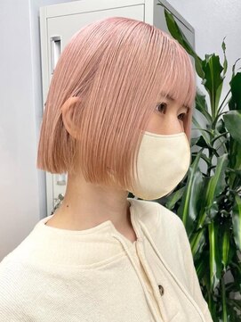 ジーナ オモテサンドウ(XENA) ケアブリーチ×ハイトーン×ピンクベージュ（表参道）